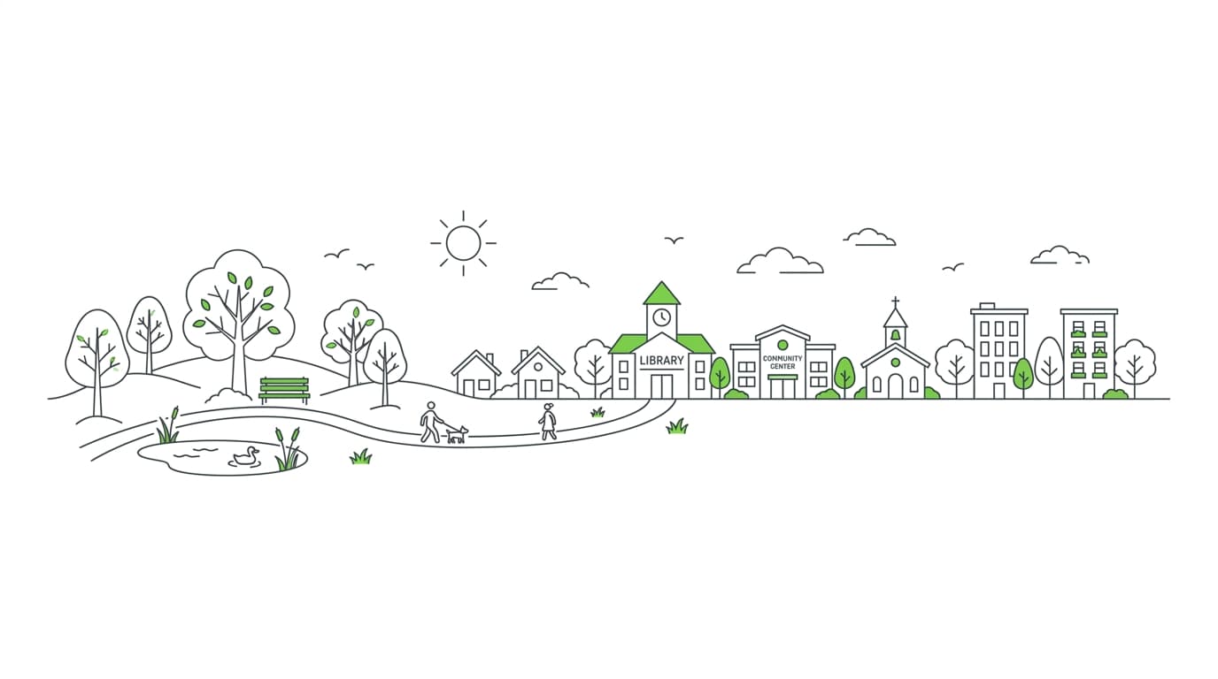 Civic welfare background illustration
